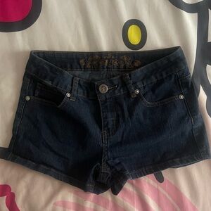 Wax jean shorts